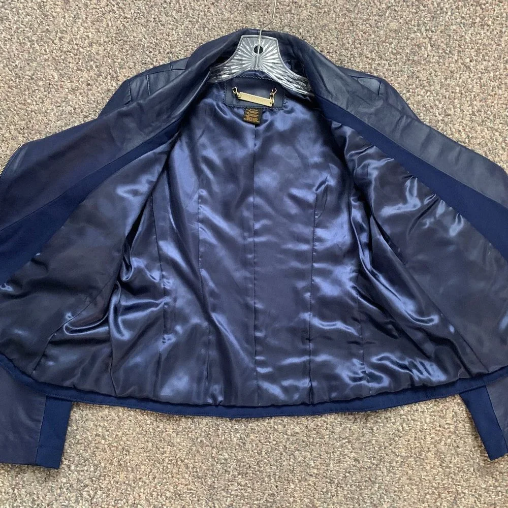 Iman Platinum Collection Leather Moto Jacket - Picture 2 of 4